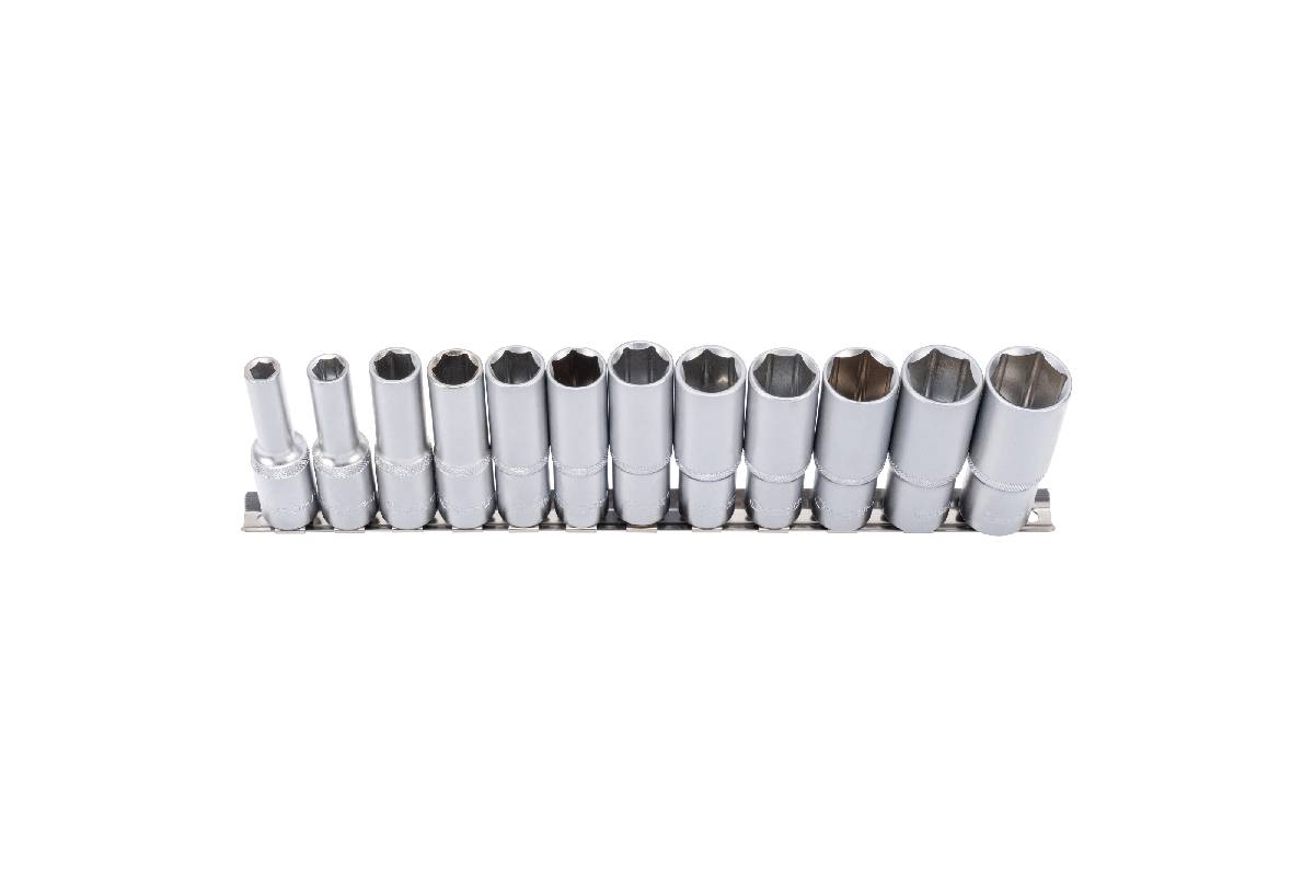hlavice nástrčné 1/2", 6 ti hran 8 - 24 mm, prodloužené, sada 12 dílů - Hlavní obrázek