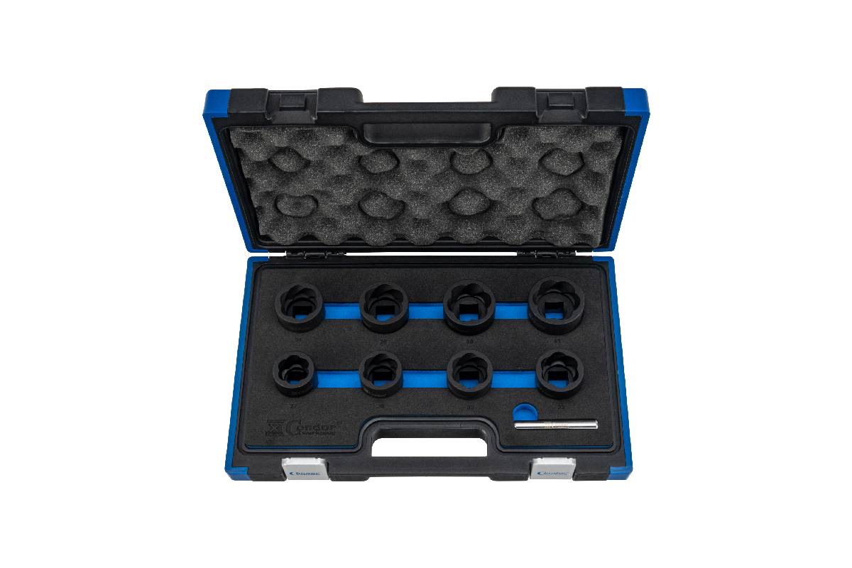 hlavice nástrčné 3/4", Spirál 27-41 mm, na poškozené šrouby a matice, Xcess Performance, sada 9 dílů - Hlavní obrázek