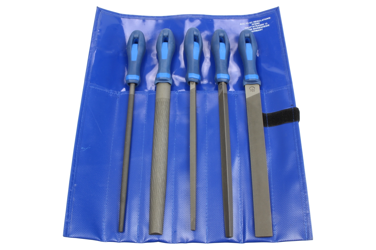pilníky dílenské, délka 250 mm, v rolovacím PVC obalu, sek 2, sada 5 dílů - Hlavní obrázek