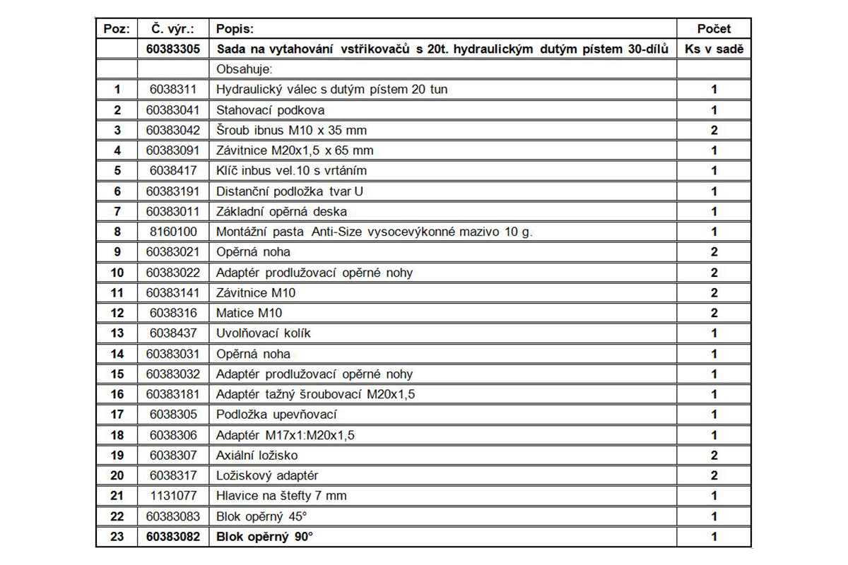 adaptér prodlužovací, pro opěrnou nohu 107-60383021 - doprovodný obrázek 1