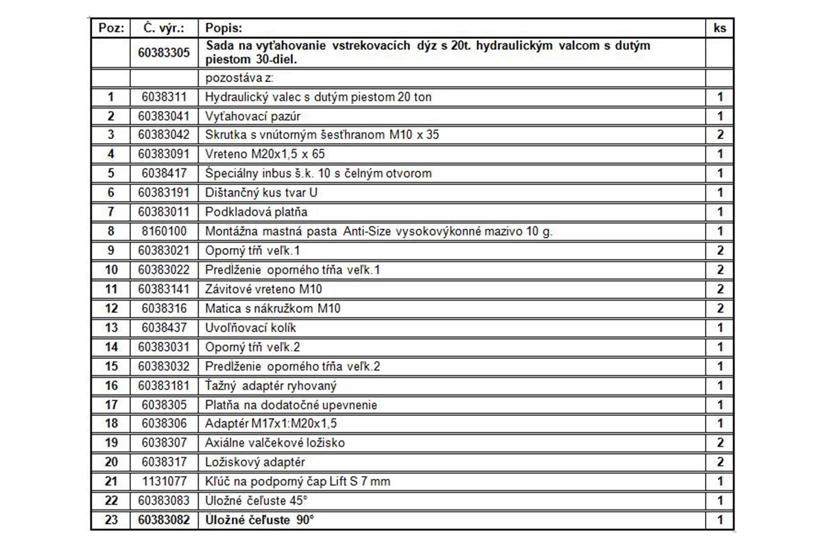 blok opěrný 45° ze sady 107-60383305 - doprovodný obrázek 1