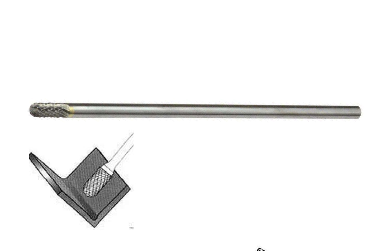 fréza stopková válcová s půlkulatou špičkou 6 x 14 mm, extra dlouhá ,tvrdokovová, délka 150 mm - Hlavní obrázek