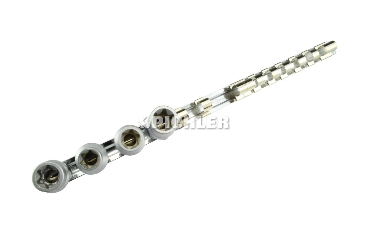 hlavice nástrčné 1/2", E-profil E18 - E24 x 38 mm, s 6ti hranem 27 mm, sada 4 díly - Hlavní obrázek