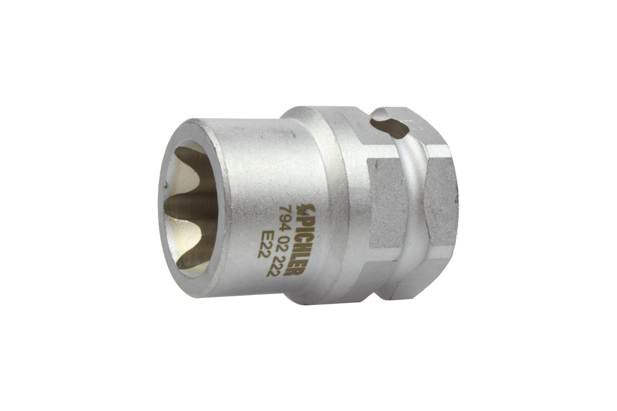 hlavice nástrčná 1/2", E-profil E22 x 38 mm, s 6ti hranem 27 mm - Hlavní obrázek