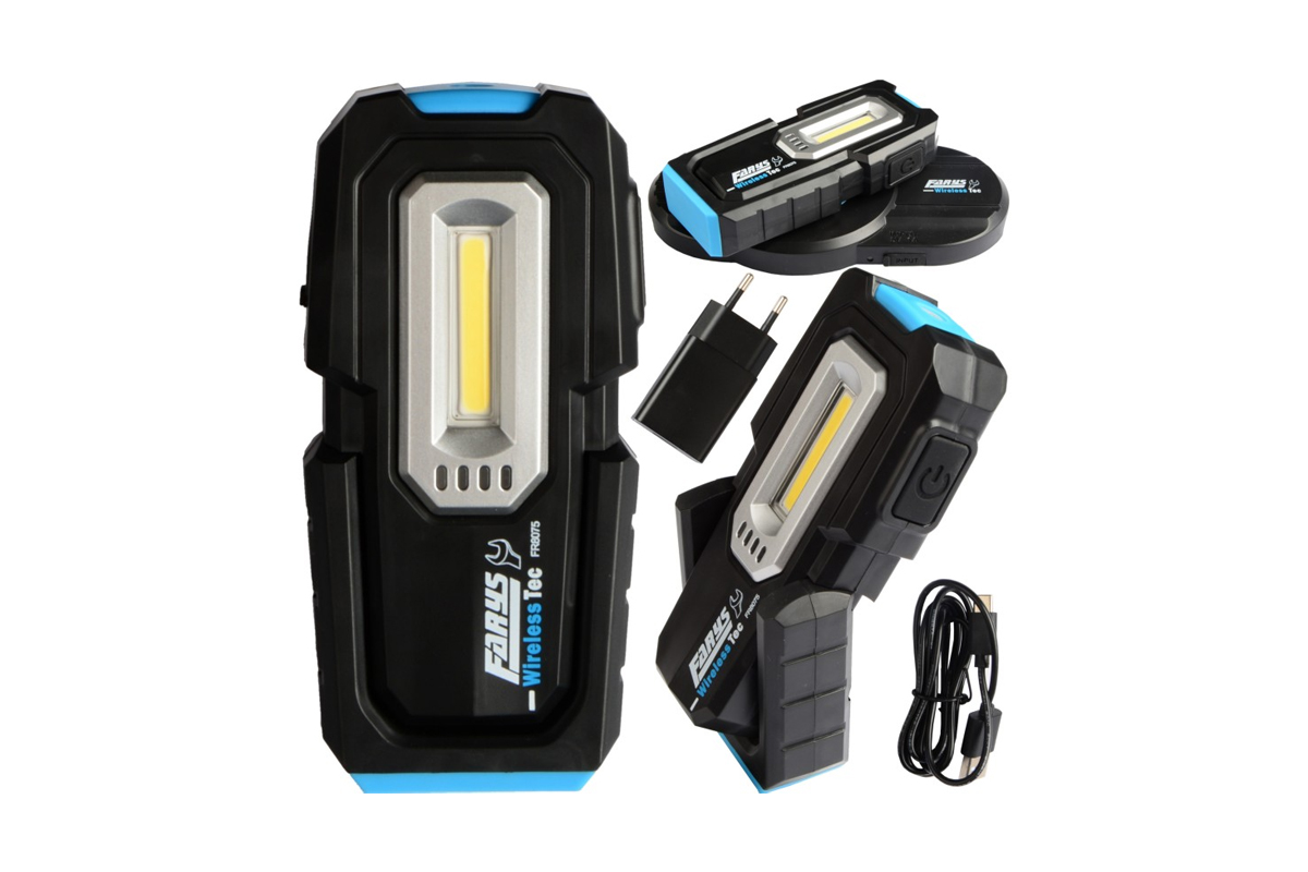 lampa montážní COB LED 3 W, kloubová s magnetem, akumulátorová - Hlavní obrázek