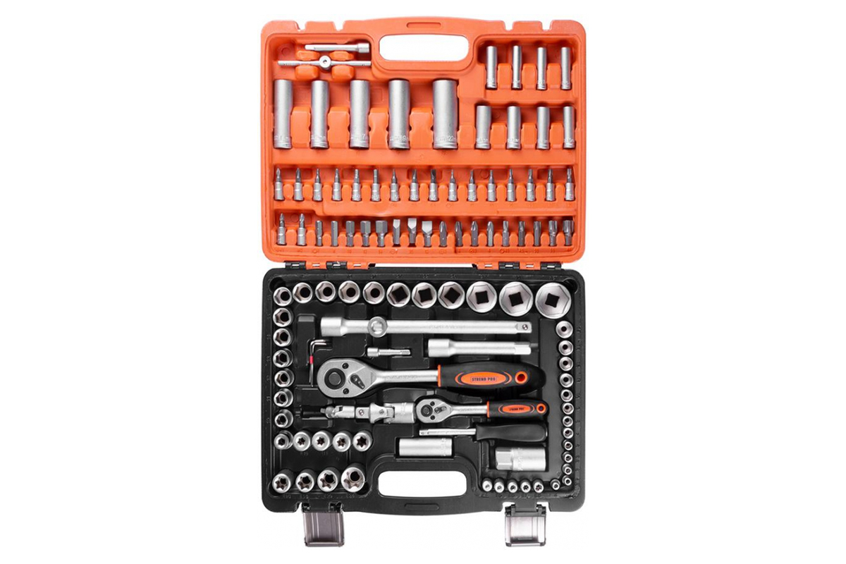 gola sada 1/4" + 1/2", 6ti hran 4 - 32 mm, 108 dílů - doprovodný obrázek 1