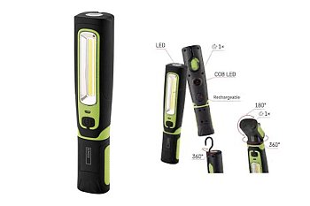 Lampa montážní COB LED, kloubová s magnetem, akumulátorová - produktové foto