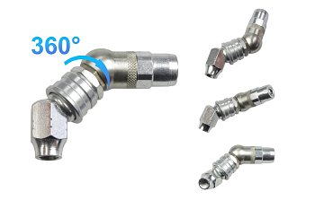 Koncovka mazací hydraulická, tříčelisťová, otočná o 360° - produktové foto
