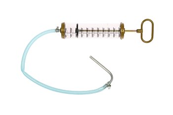 Pumpa sací a vytlačovací 500 ccm, transparentní se stupnicí, hadice pr. 10 mm, délka 600 mm - produktové foto