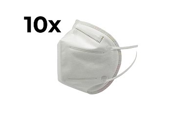 Respirátor KN95, bílý, 10 ks - produktové foto