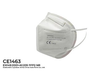 Respirátor FFP2 , bílý, 1 ks - NR EN149:2001+A1:2009 CE1463 - produktové foto
