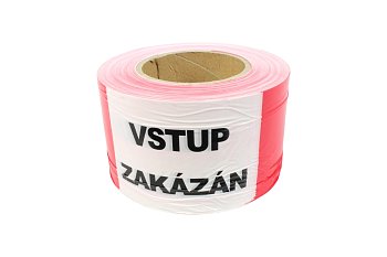 Páska varovací červeno-bílá VSTUP ZAKÁZÁN, 250m - produktové foto