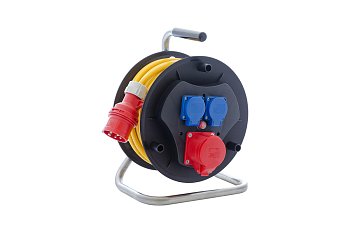 Kabel prodlužovací ELITE 25 m, 3 zásuvky, na bubnu, mrazuvzdorný, AT-N07V3V3-F5G1,5, 400V/230V, IP44 - produktové foto