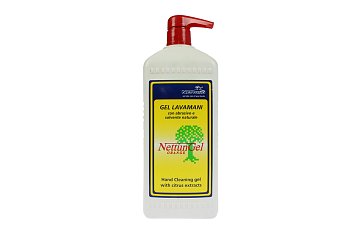 Gel mycí na ruce, oranžový s citrusovým extraktem, láhev 1 l s dávkovačem - VÝPRODEJ - produktové foto