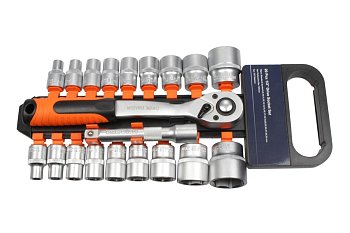 Gola sada 1/2", 6ti hran 8 - 32 mm, v pořadači, 20 dílů - produktové foto
