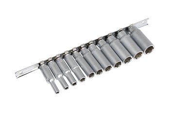Hlavice nástrčné 1/4", Super-Lock 4 - 13 mm, prodloužené, sada 11 dílů - produktové foto
