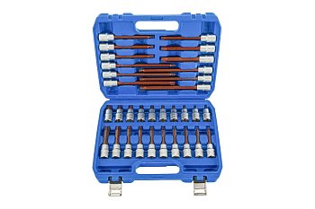 Hlavice zástrčné 1/2", Torx T20 - T70, délka 55 - 100 - 140 - 200 mm, S2, sada 32 dílů - produktové foto