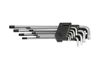 Klíče zástrčné Torx T10 - T50, vrtané, sada 9 dílů - produktové foto