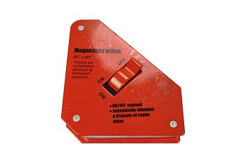 Magnet pomocný s vypínačem, pro úhly 45° - 90° - 135°,  tažná síla 25 kg - produktové foto