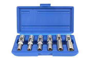 Hlavice nástrčné 3/8", 6ti hran 8 - 16 mm, výkyvné, sada 6 dílů - produktové foto