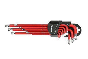 Klíče zástrčné Torx T10 - T50, prodloužené, s magnetem, sada 9 dílů - produktové foto