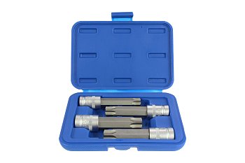 Hlavice zástrčné 1/2", Torx T70 - T100, délka 110 mm, vrtané, sada 4 díly - produktové foto