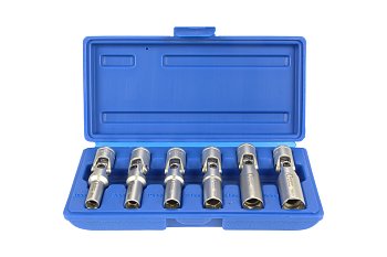 Hlavice nástrčné 3/8", 6ti hran 8 - 16 mm, délka 150 mm, výkyvné, sada 6 dílů - produktové foto