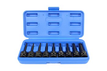 Hlavice zástrčné 1/2" , Torx T20 - T60, délka 78 mm, tvrzené, sada 9 dílů - produktové foto