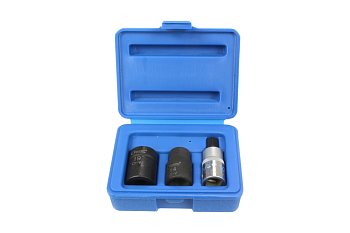 Hlavice zástrčná a nástrčné 1/2", 5ti hran 10 - 19 mm, na brzdy, sada 3 díly - produktové foto