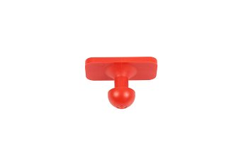 Obdélník lepící "hříbek" 17x32 mm "Tiddy Tab" červený, 1ks - produktové foto