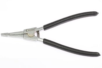 Kleště na pojistné kroužky, zahnuté 90°, délka 210 mm, máčená izolace - produktové foto