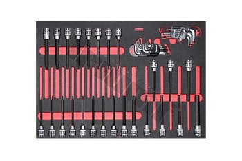 Modul - hlavice zástrčné 1/2", Inbus - Torx - XZN, délka 240 mm, 43 dílů - produktové foto