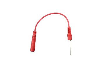 Kabel měřící s jehlovým hrotem pr. 0,7 mm, k multimetrům, červený - produktové foto