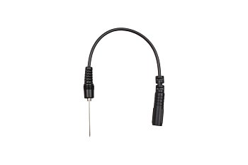 Kabel měřící s jehlovým hrotem pr. 0,7 mm, k multimetrům, černý - produktové foto