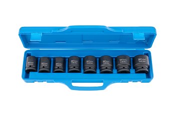 Hlavice nástrčné 3/4", 6ti hran 22 - 38 mm, tvrzené, sada 8 dílů - produktové foto