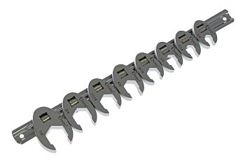 Hlavice 3/8", klíč otevřený 6ti hran 3/8" - 7/8", sada 8 dílů - produktové foto