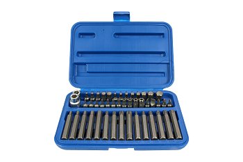 Bity 10 mm, PL - PH - Inbus - Torx - XZN, sada 46 dílů - produktové foto