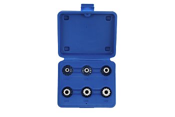 Hlavice zástrčné 1/2", XZN M10 - M20, vrtané, extra krátké, sada 6 dílů - produktové foto