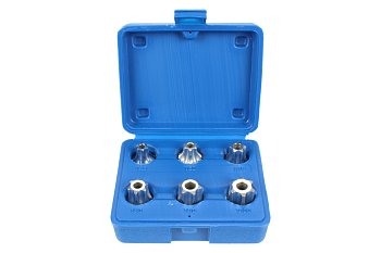 Hlavice zástrčné 1/2", Torx T55 - T100, vrtané, extra krátké, sada 6 dílů - produktové foto
