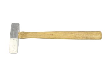 Kladivo hliníkové 120 g, leštěný povrch, dřevěná násada - produktové foto