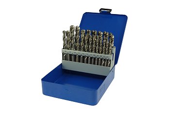 Vrtáky spirálové broušené HSS, průměr 6,0 - 10,0 mm x 0,1 mm, sada 41 dílů - produktové foto