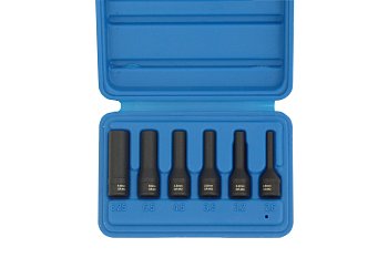 Hlavice nástrčné 1/4", Spirál 2,6 - 8,25 mm,  na elektrody žhavičů, sada 6 dílů - produktové foto