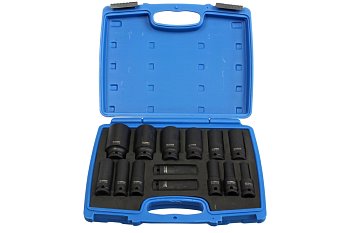 Hlavice nástrčné 1/2", 6ti hran 10 - 32 mm, tvrzené, sada 14 dílů - produktové foto