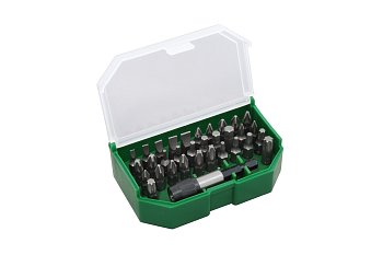 Bity 1/4", PL - PH - PZ - Inbus - Torx, S2, sada 33 dílů - produktové foto