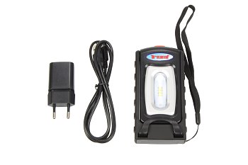 Lampa montážní 2 LED - ultra svítivá, skládací, akumulátorová 230 V, Li 3,7 V / 1200 mAh, IP20 - produktové foto