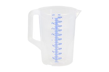 Nádoba odměrná, plastová, objem 2 l (2000 ml) - produktové foto