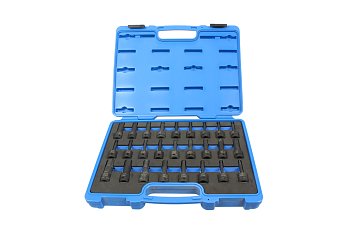 Hlavice zástrčné 1/2", Inbus 5-19 mm, Torx T25 -T80, XZN M5-M18, délka 78 mm, tvrzené, sada 26 dílů - produktové foto