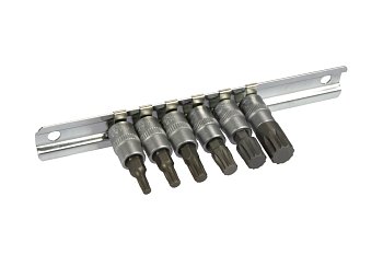Hlavice zástrčné 1/4", XZN M4 - M12, sada 6 dílů - produktové foto