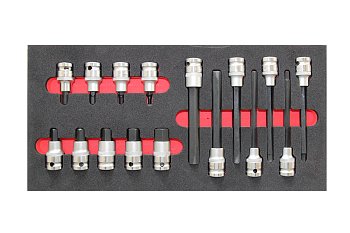 Modul - zástrčné hlavice 1/2", Inbus, 16 dílů, velikost 1/3 - produktové foto