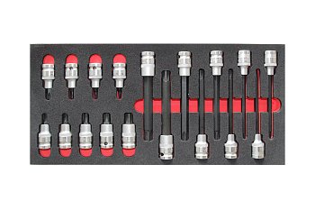 Modul - zástrčné hlavice 1/2", Ribe, 18 dílů, velikost 1/3 - produktové foto